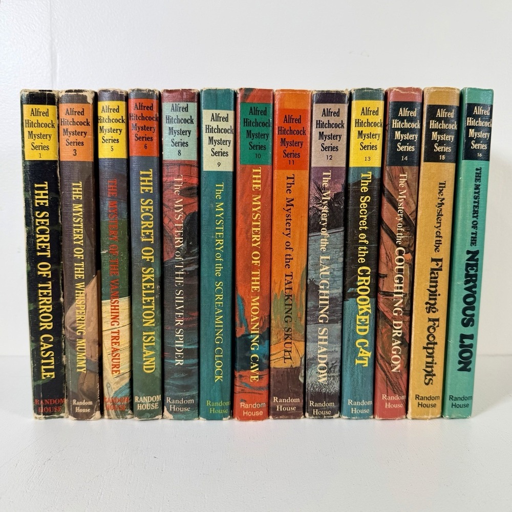 Vtg Alfred Hitchcock Three Investigators Hardcover Book Lot 1-3 5-6 8-16 Random